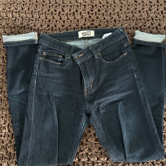 Naked & Famous Skinny Jeans Dark Wash - Picture 1 of 4